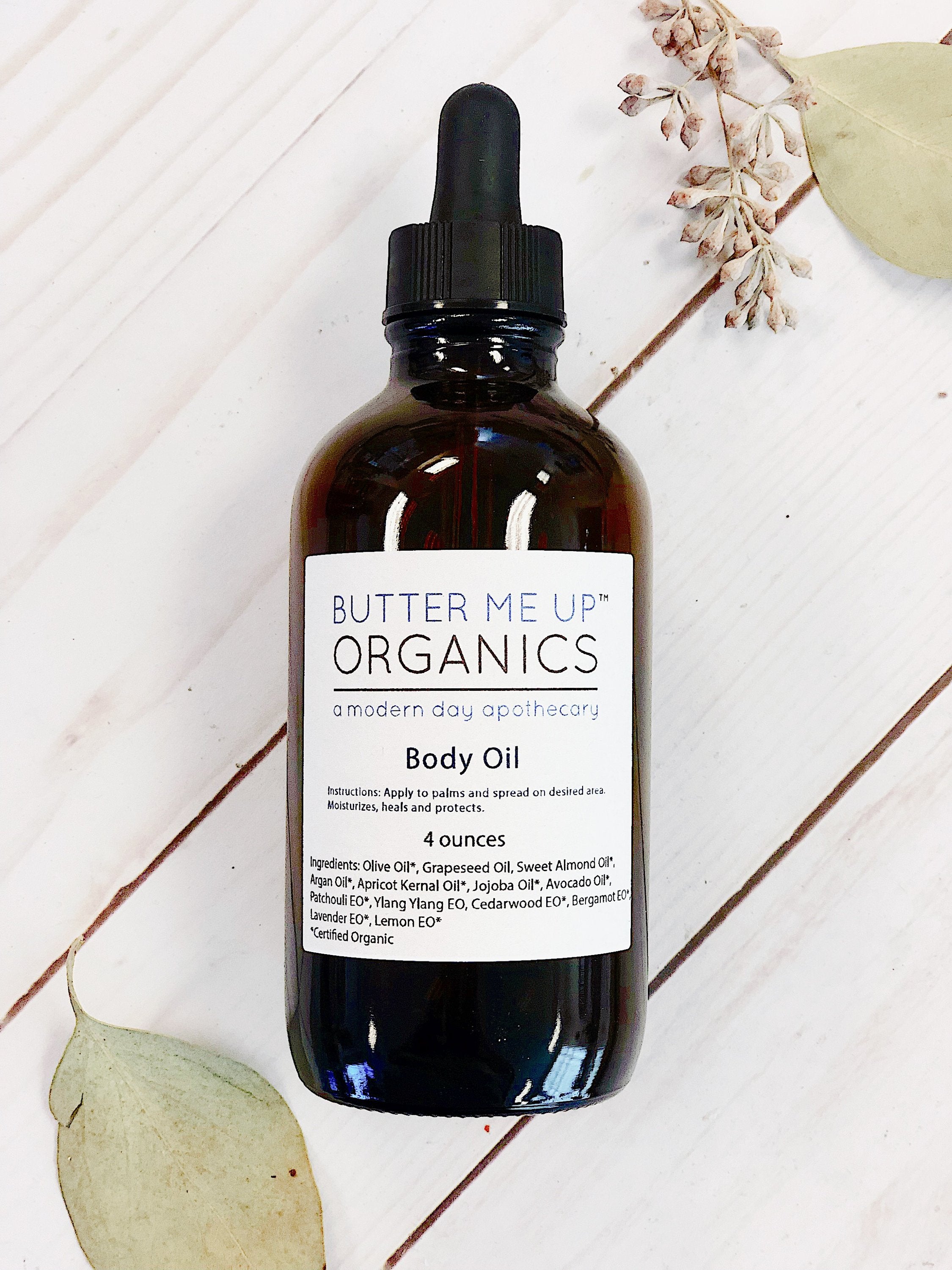 Organic Body Oil / Body Oil / Moisturizer / Organic Oils / Dry Skin