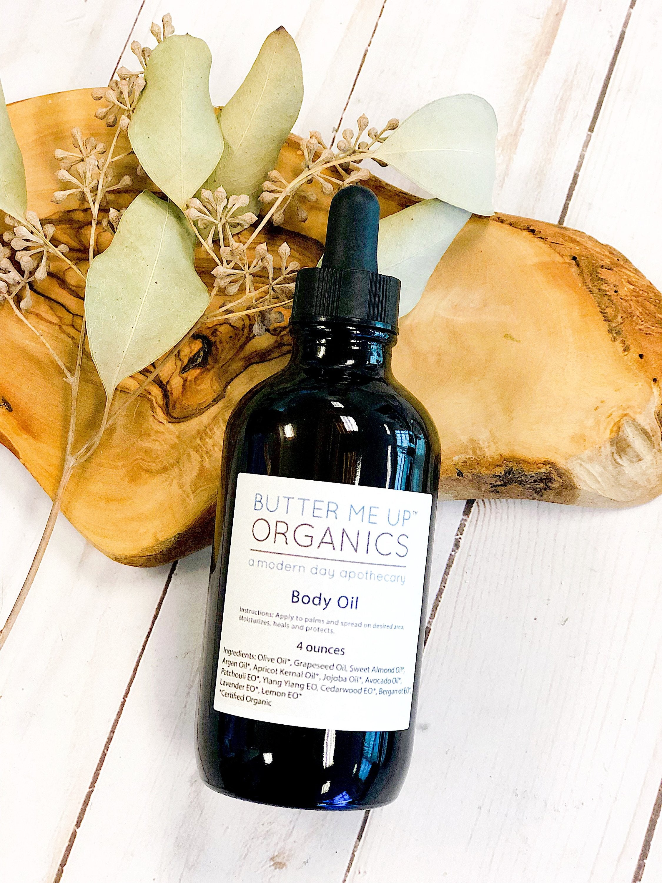 Organic Body Oil / Body Oil / Moisturizer / Organic Oils / Dry Skin