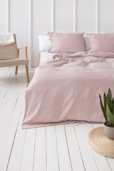 Pale Pink linen pillowcase with ties