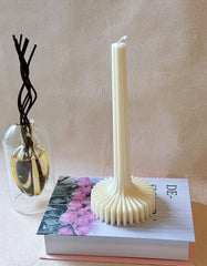 Elegant Latern Pillar Soy Wax Sculpture Candle • Home Decor • Unique