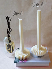 Elegant Latern Pillar Soy Wax Sculpture Candle • Home Decor • Unique