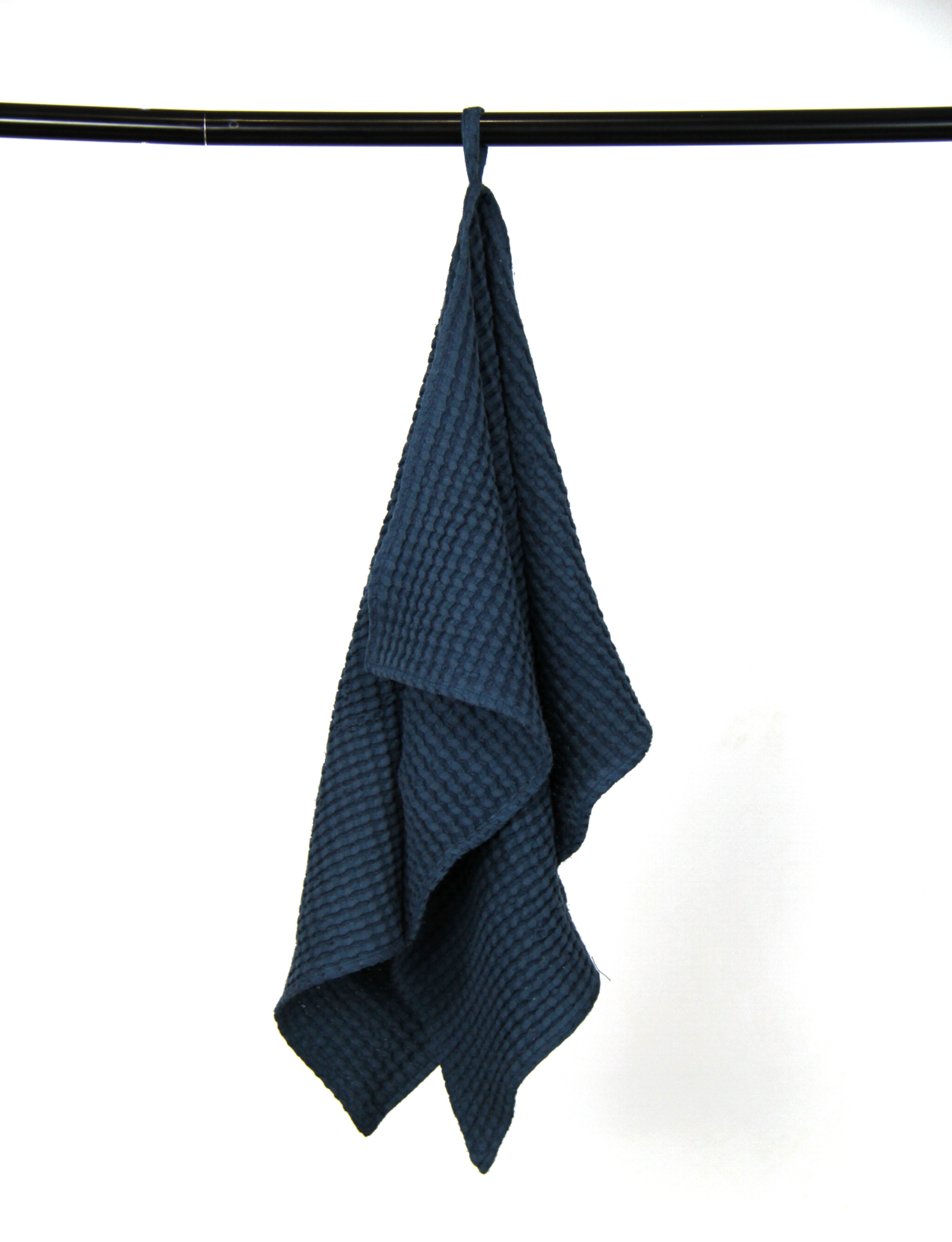 Navy Blue linen waffle towels set