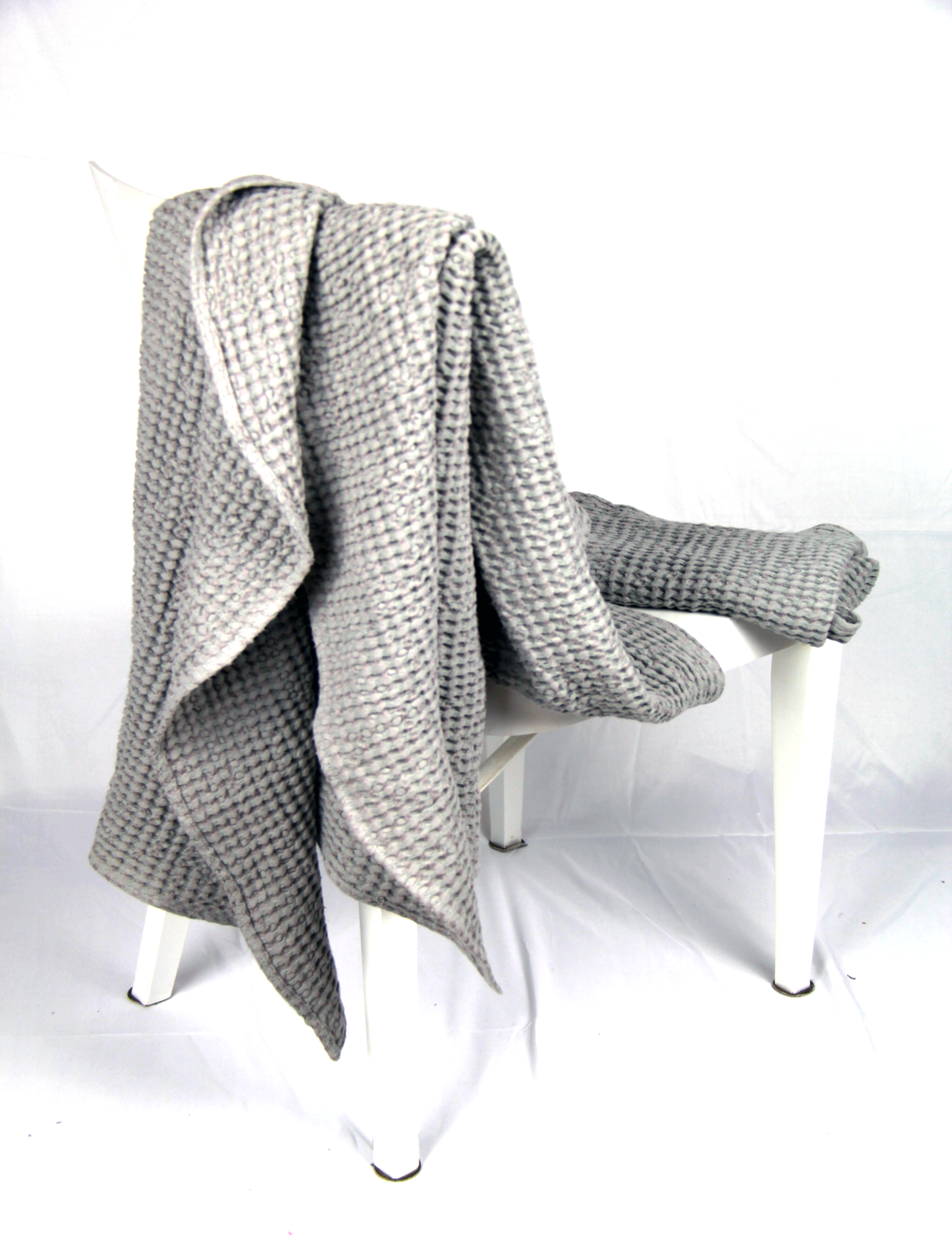 White linen waffle towel