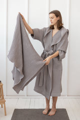 Light Grey linen waffle towels set