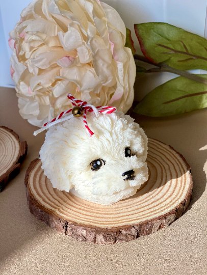 Cute Puppy Head Soy Wax Candle