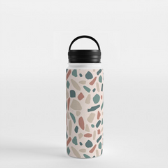 Warm Terrazzo Handle Lid Water Bottle