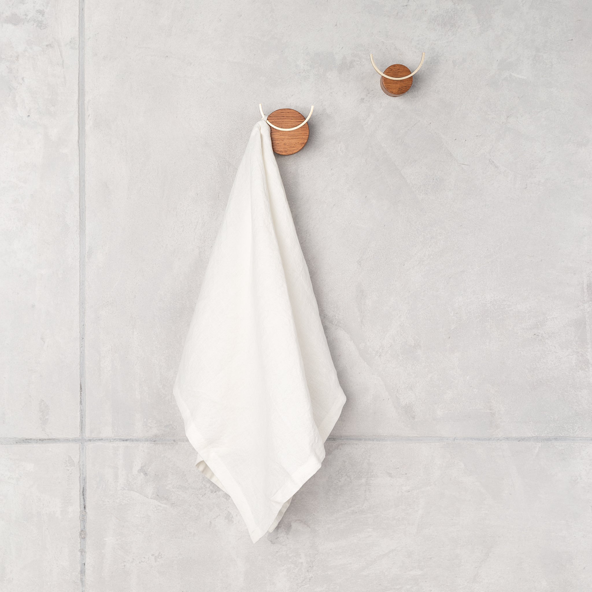 Linen tea towel, off white