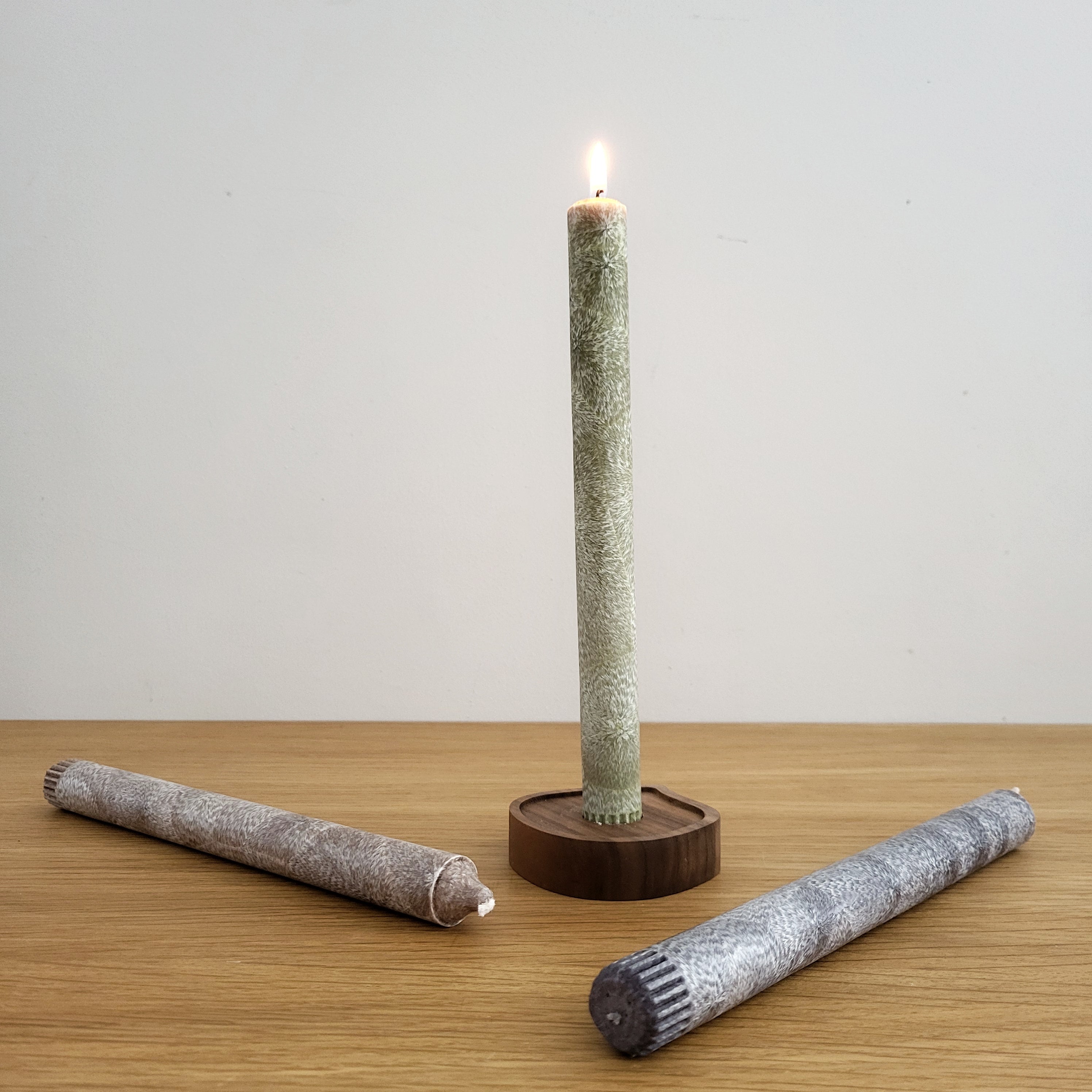 Taper candle FROST | set of 2