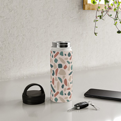 Warm Terrazzo Handle Lid Water Bottle