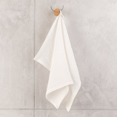 Linen tea towel, off white