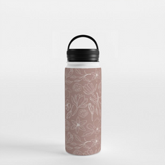 Mauve Magnolia Handle Lid Water Bottle