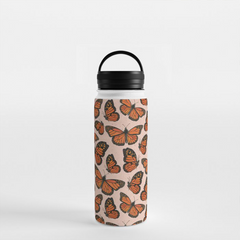 Monarch Butterfly Handle Lid Water Bottle