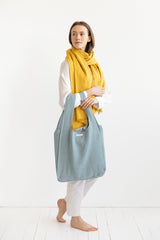 Honey linen scarf