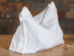 White linen pochette